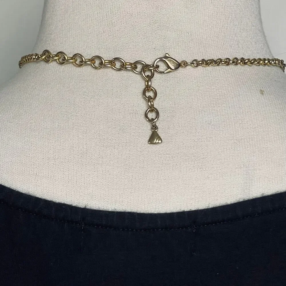 OLCI Vintage Heart Beaded Gold Tone necklace